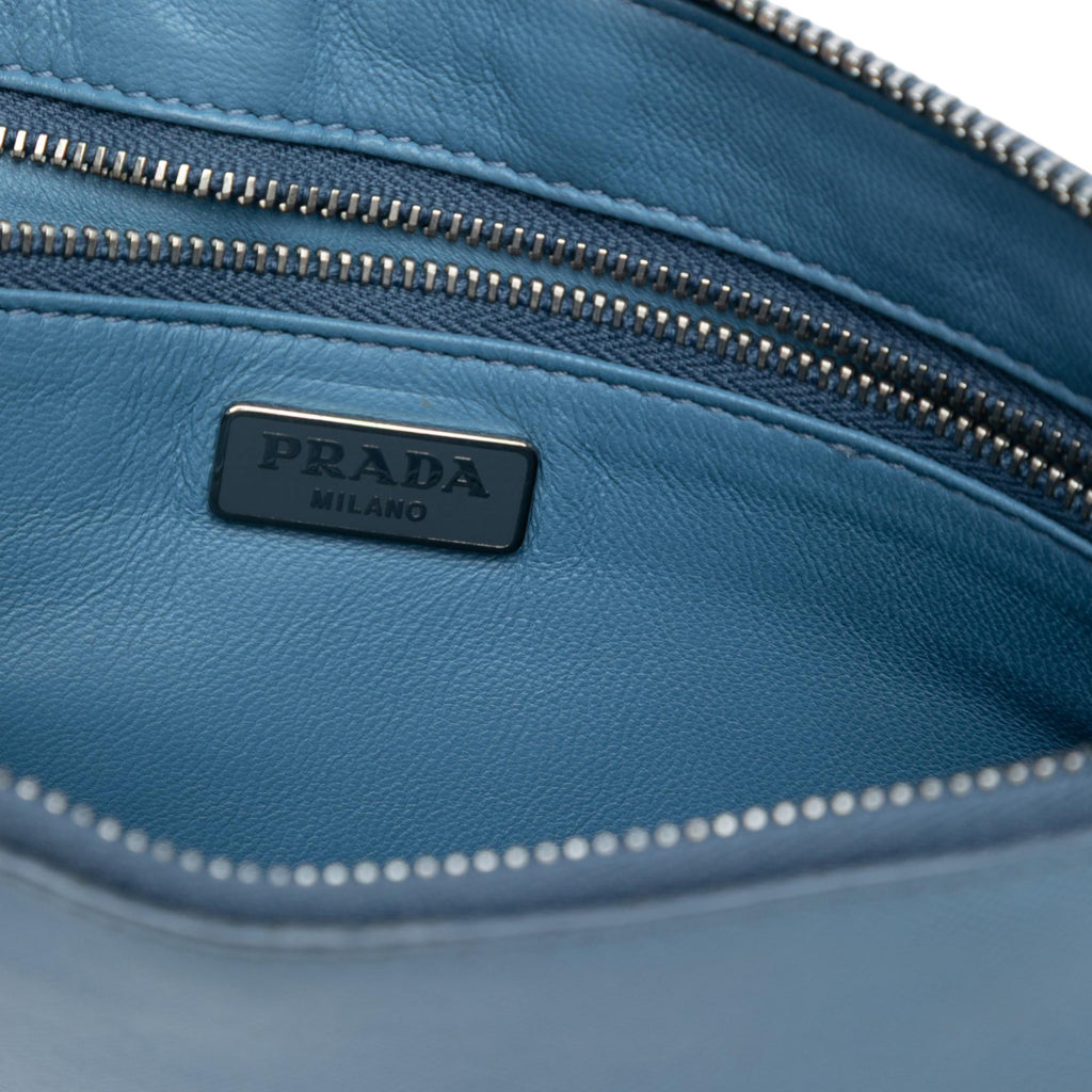 Prada Saffiano Lux Zip Clutch