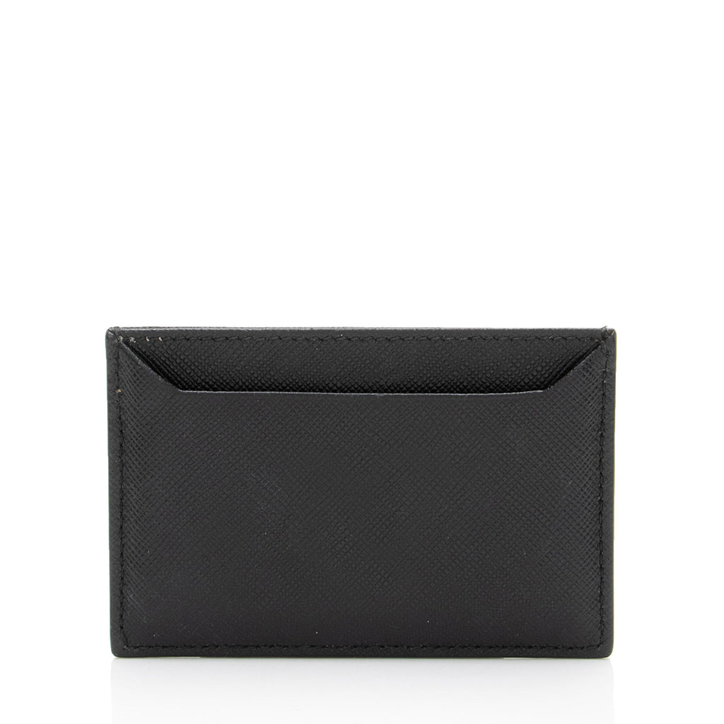 Prada Saffiano Metal Oro Card Case