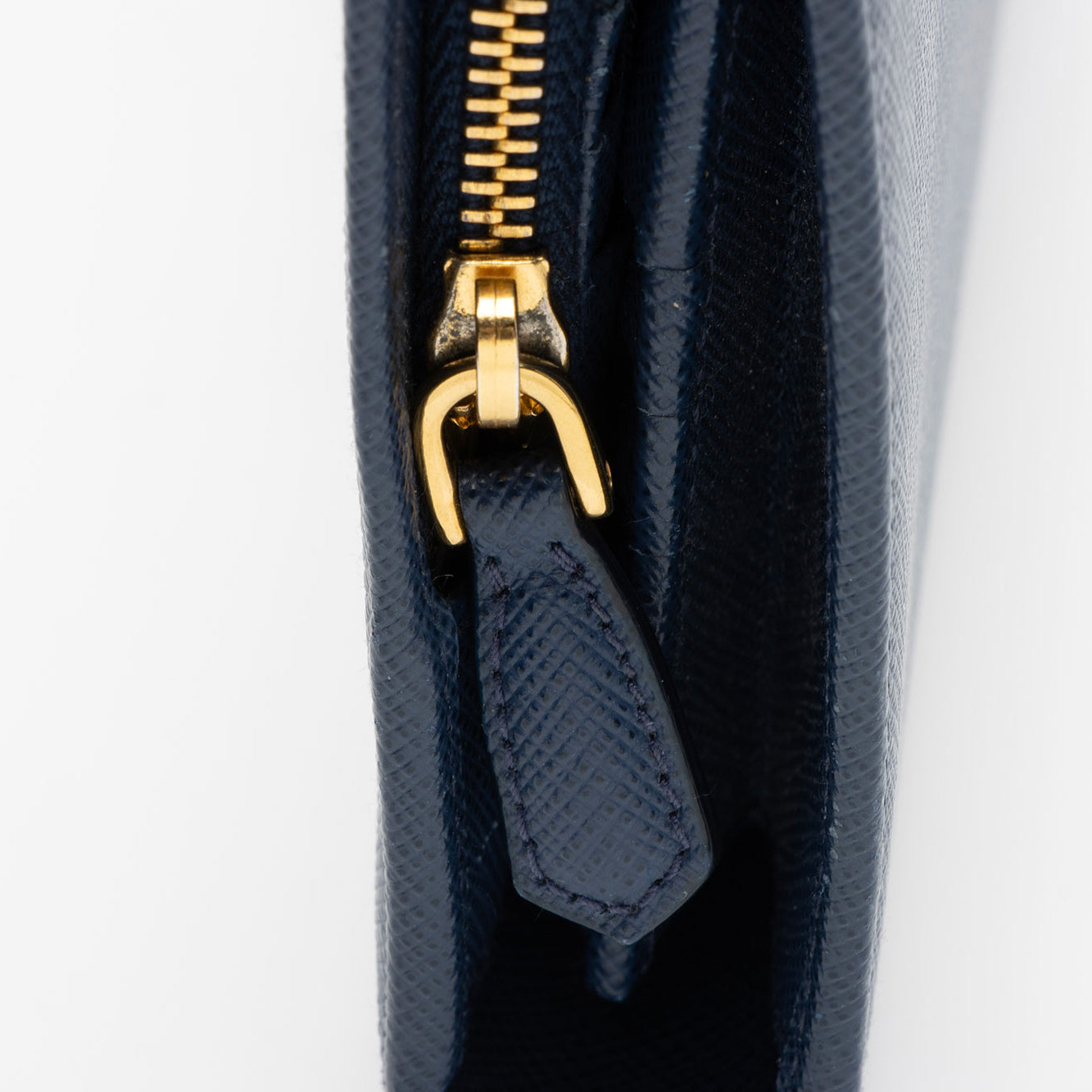 Prada Saffiano Organizer Zip Around Wallet
