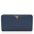 Prada Saffiano Organizer Zip Around Wallet