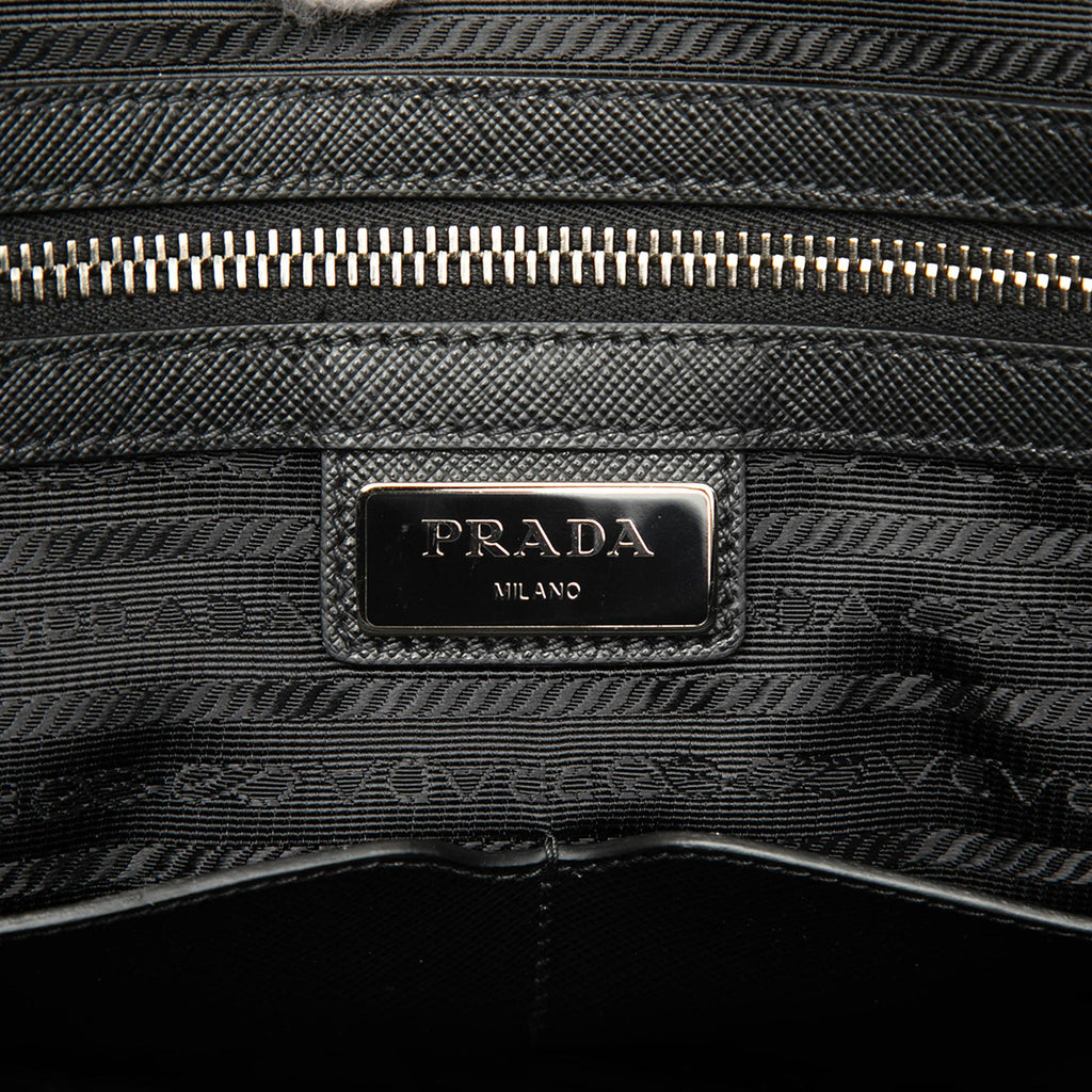 Prada Saffiano Striped Business Bag