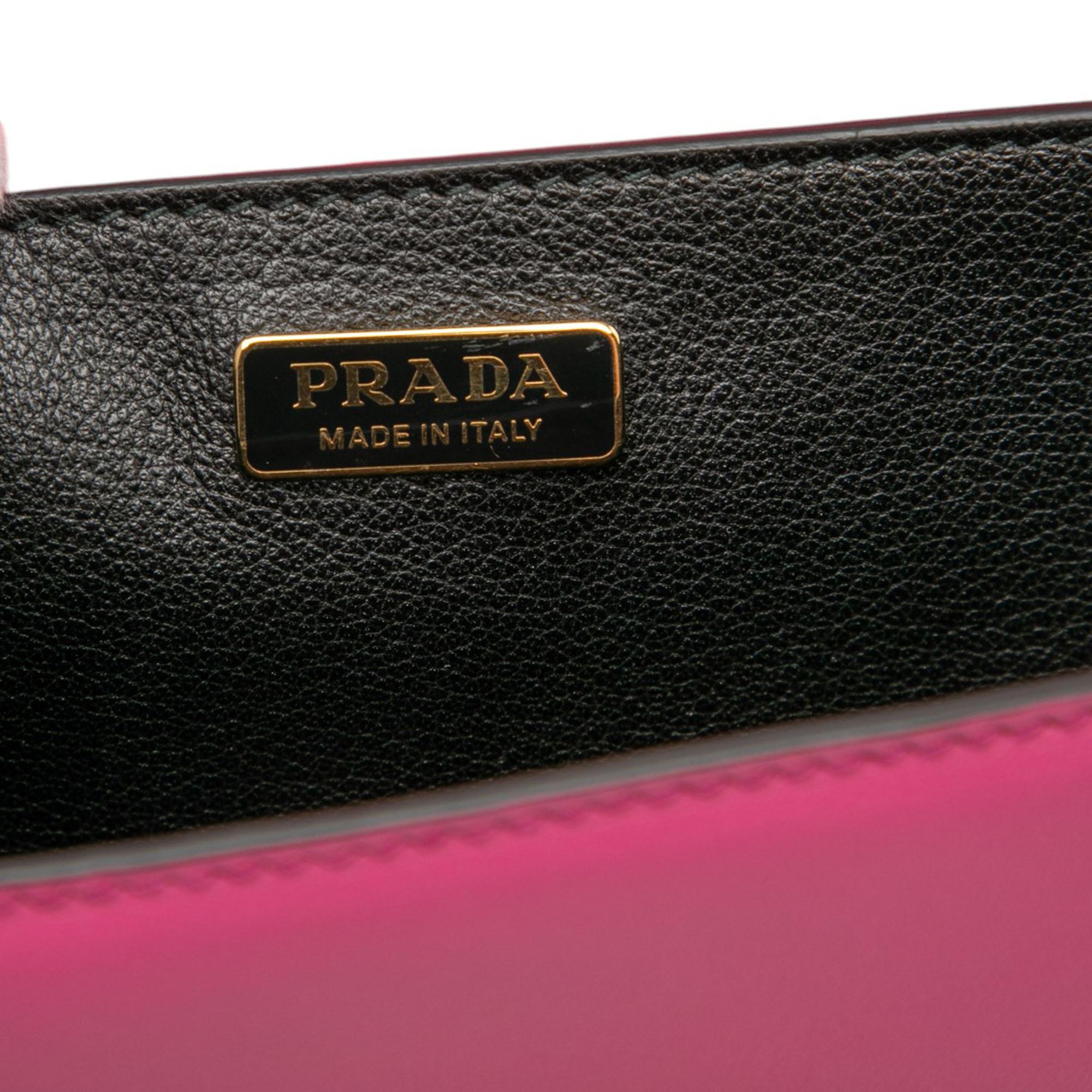 Prada Saffiano Trimmed City Calf Cahier Crossbody