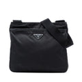 Prada Saffiano Trimmed Re Nylon Zip Top Crossbody