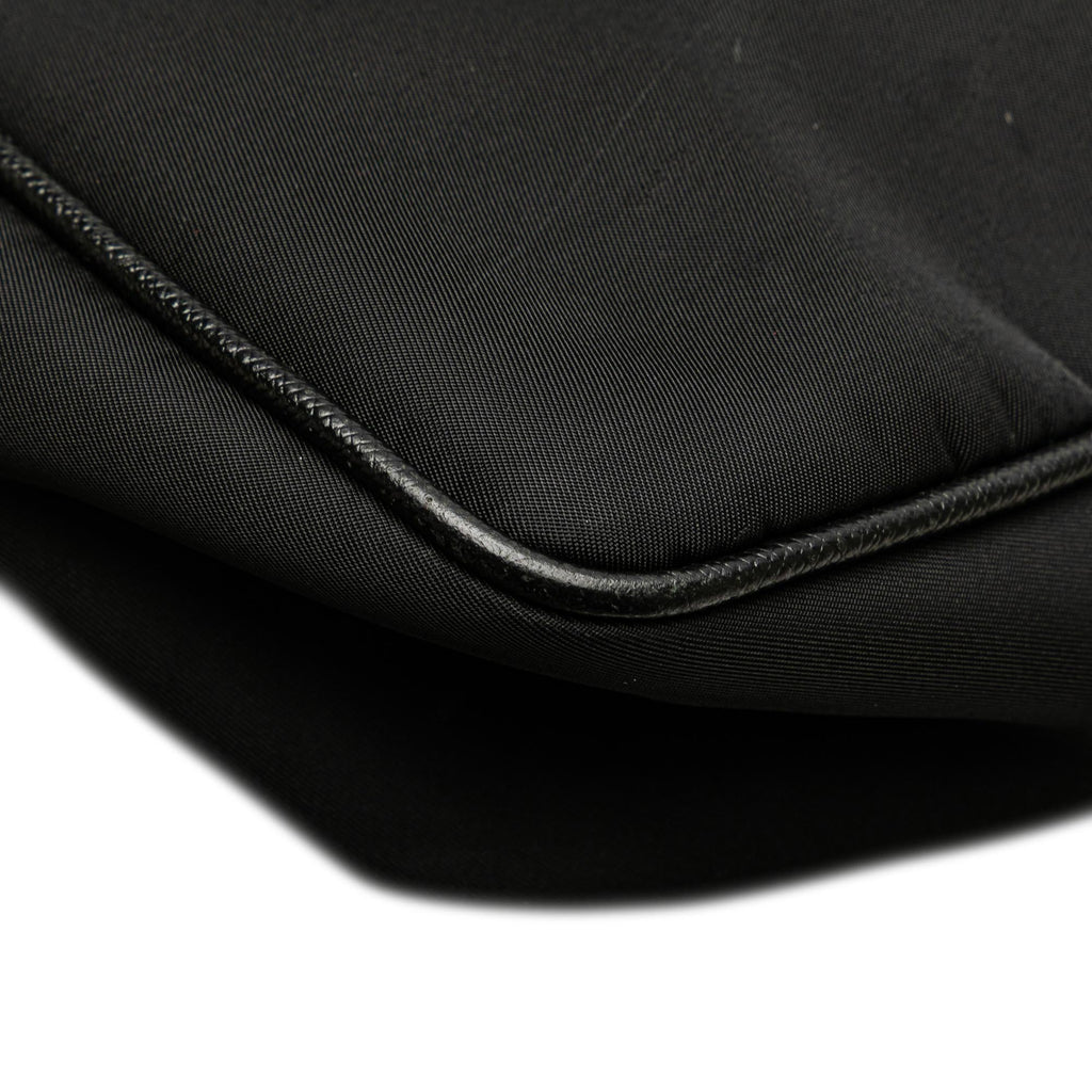 Prada Saffiano Trimmed Re Nylon Zip Top Crossbody