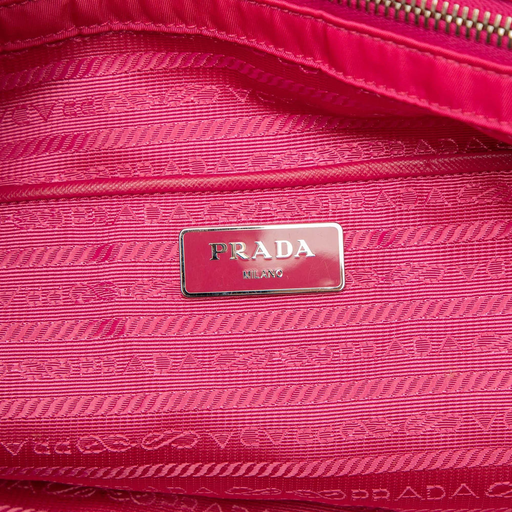 Prada Saffiano Trimmed Tessuto Open Convertible Tote