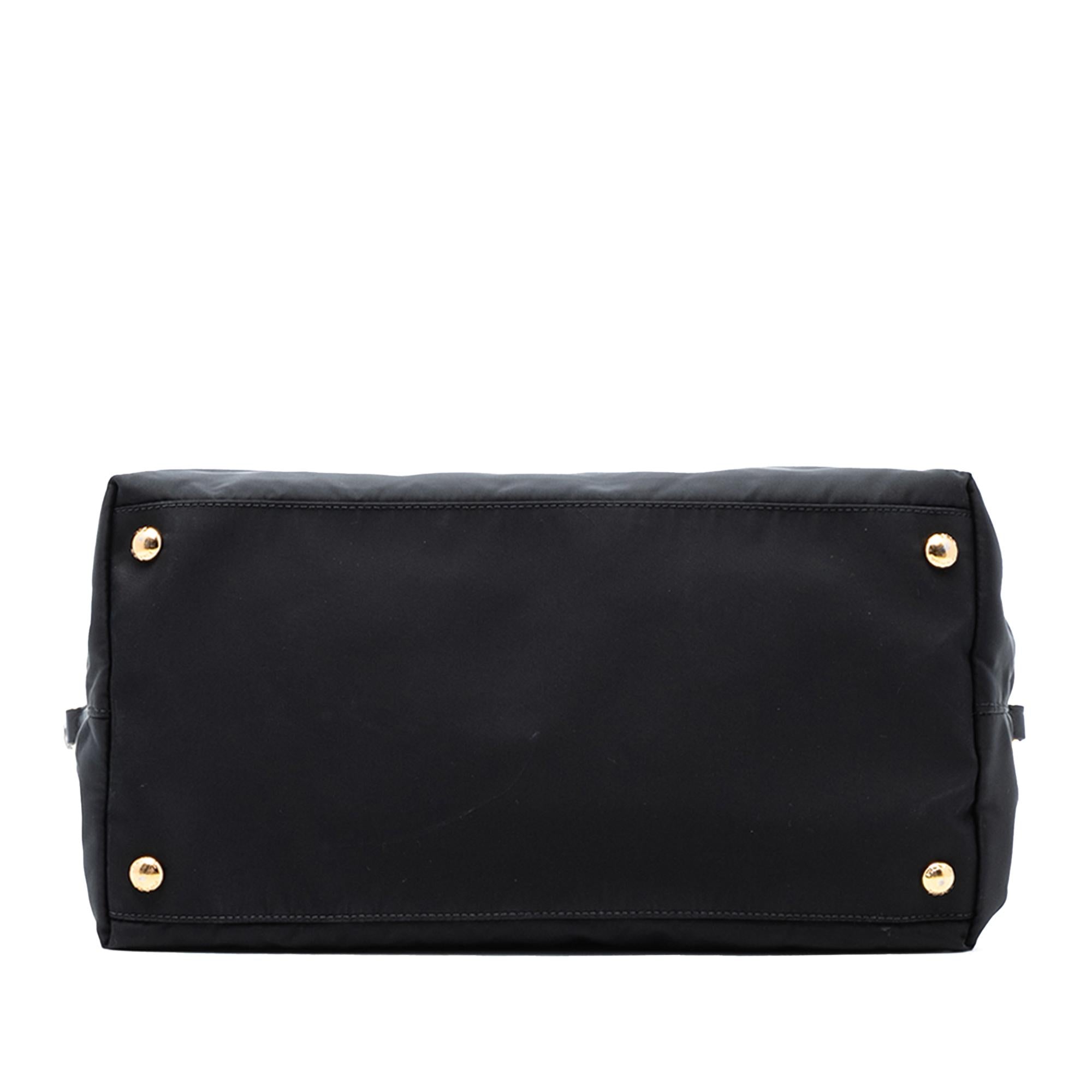 Prada Saffiano Trimmed Tessuto Satchel