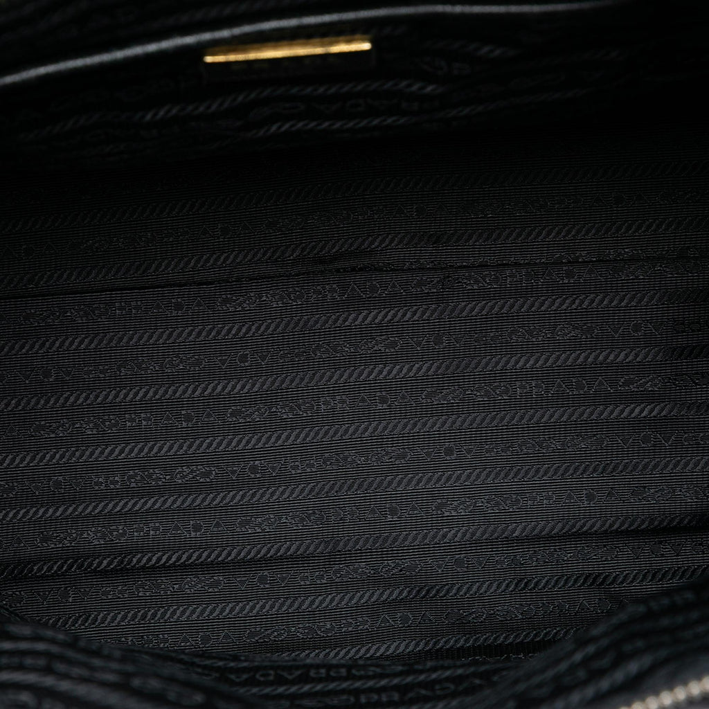 Prada Saffiano Trimmed Tessuto Satchel