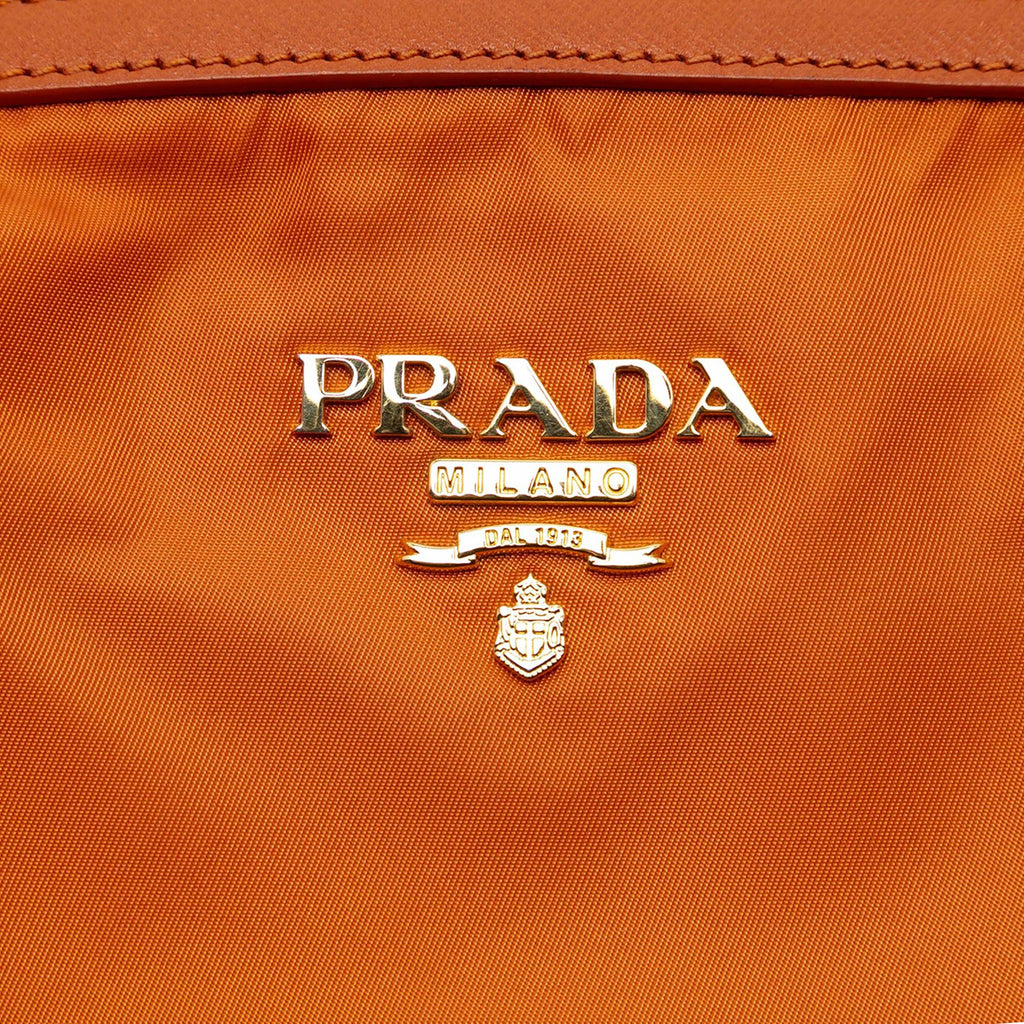Prada Saffiano Trimmed Tessuto Satchel