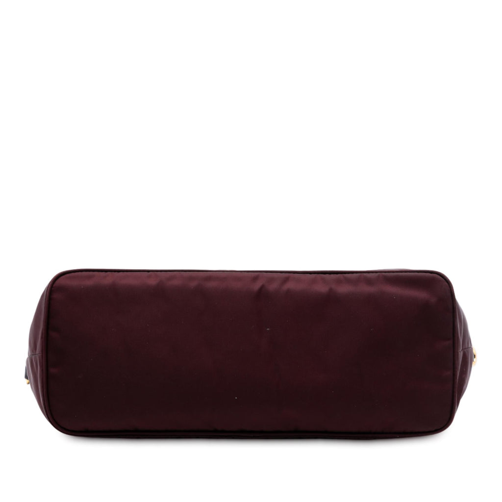 Prada Saffiano Trimmed Tessuto Satchel