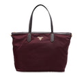 Prada Saffiano Trimmed Tessuto Satchel