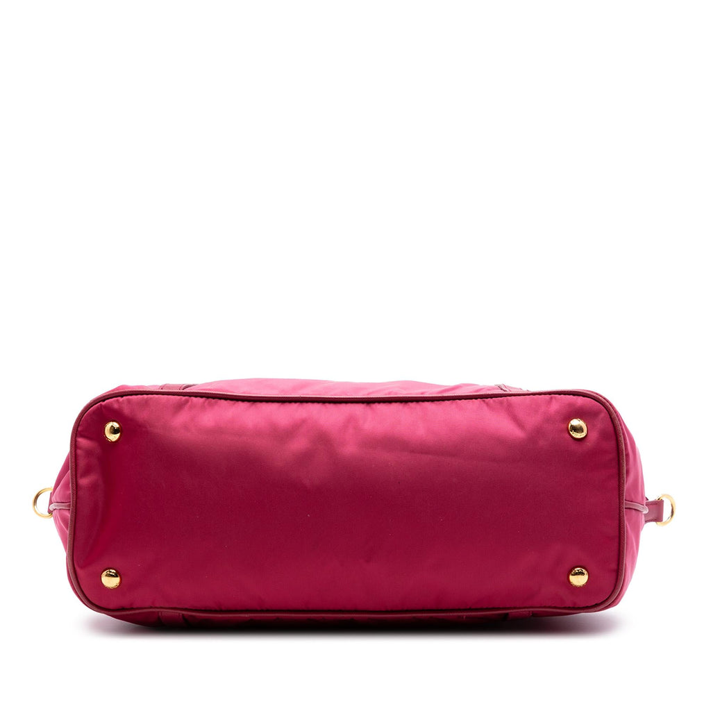 Prada Saffiano Trimmed Tessuto Satchel