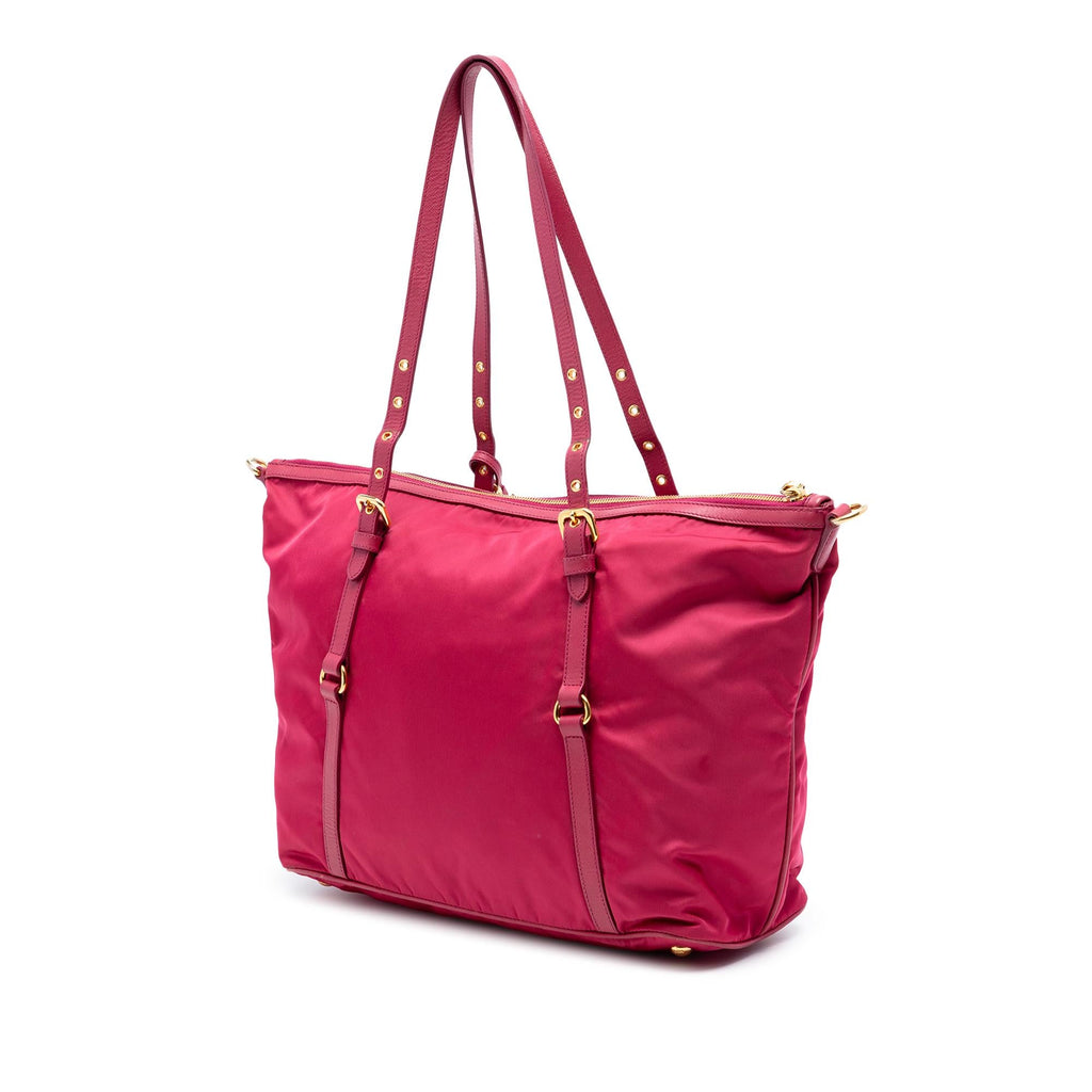Prada Saffiano Trimmed Tessuto Satchel