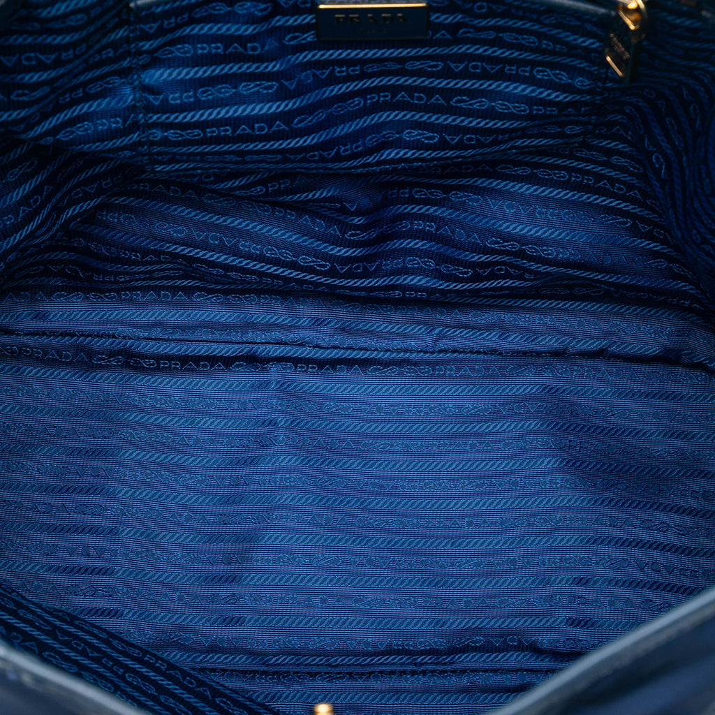Prada Saffiano Trimmed Tessuto Tote