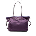 Prada Saffiano Trimmed Tessuto Tote