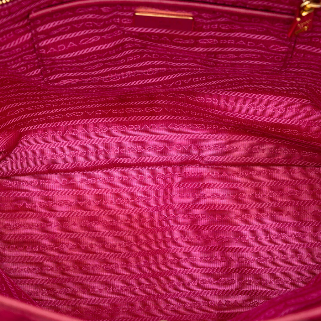Prada Saffiano Trimmed Tessuto Tote