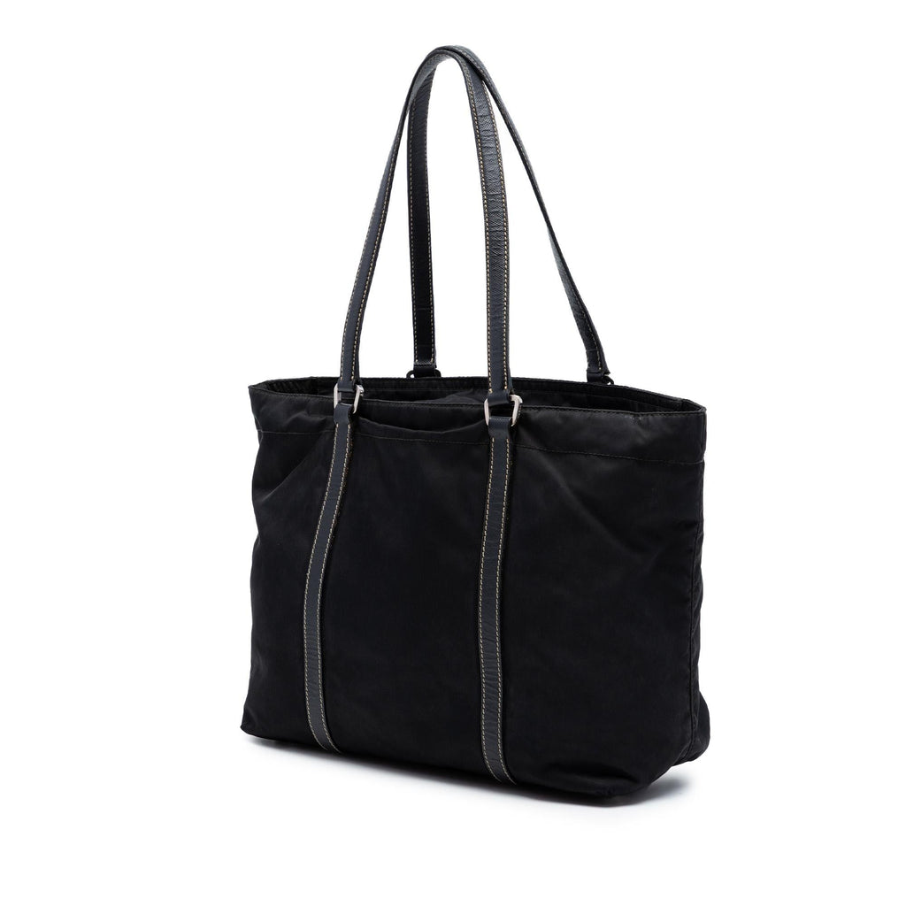 Prada Saffiano Trimmed Tessuto Tote