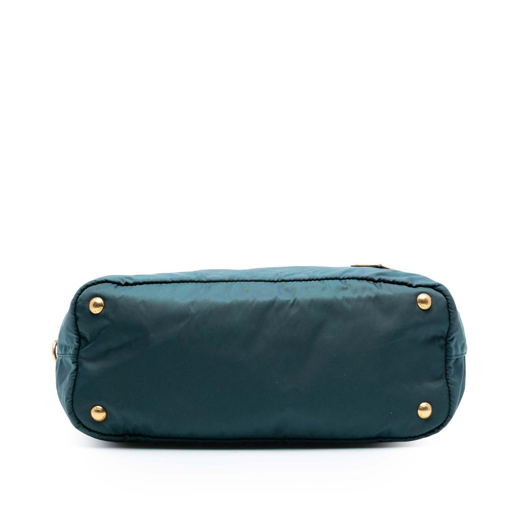 Prada Saffiano Trimmed Tessuto Zip Top Convertible Tote