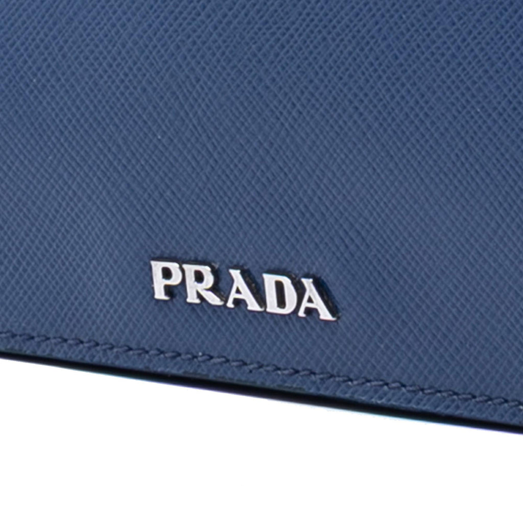 Prada Saffiano Turn Lock Wallet on Strap