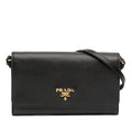 Prada Saffiano Wallet on Strap