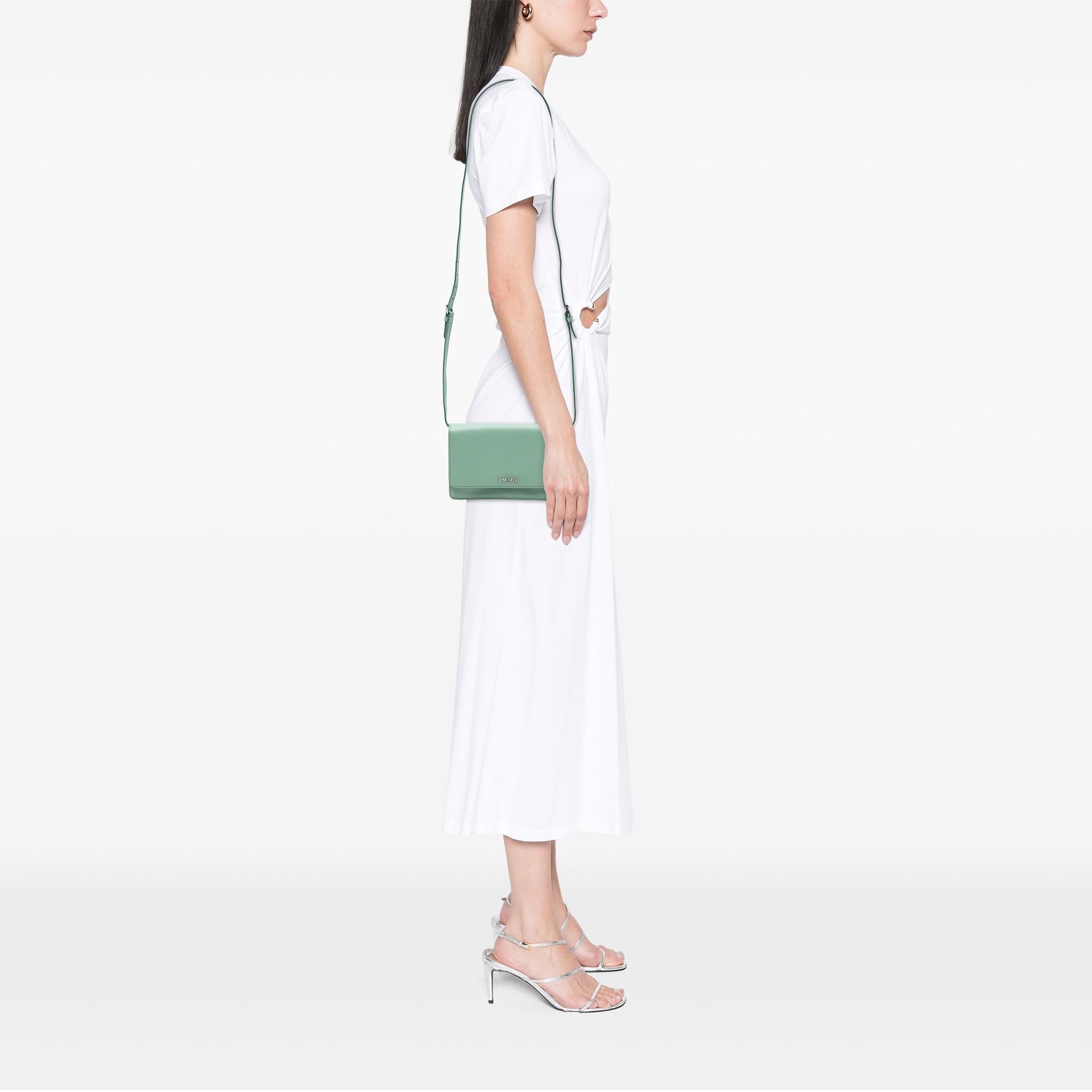 Prada Saffiano Wallet on Strap