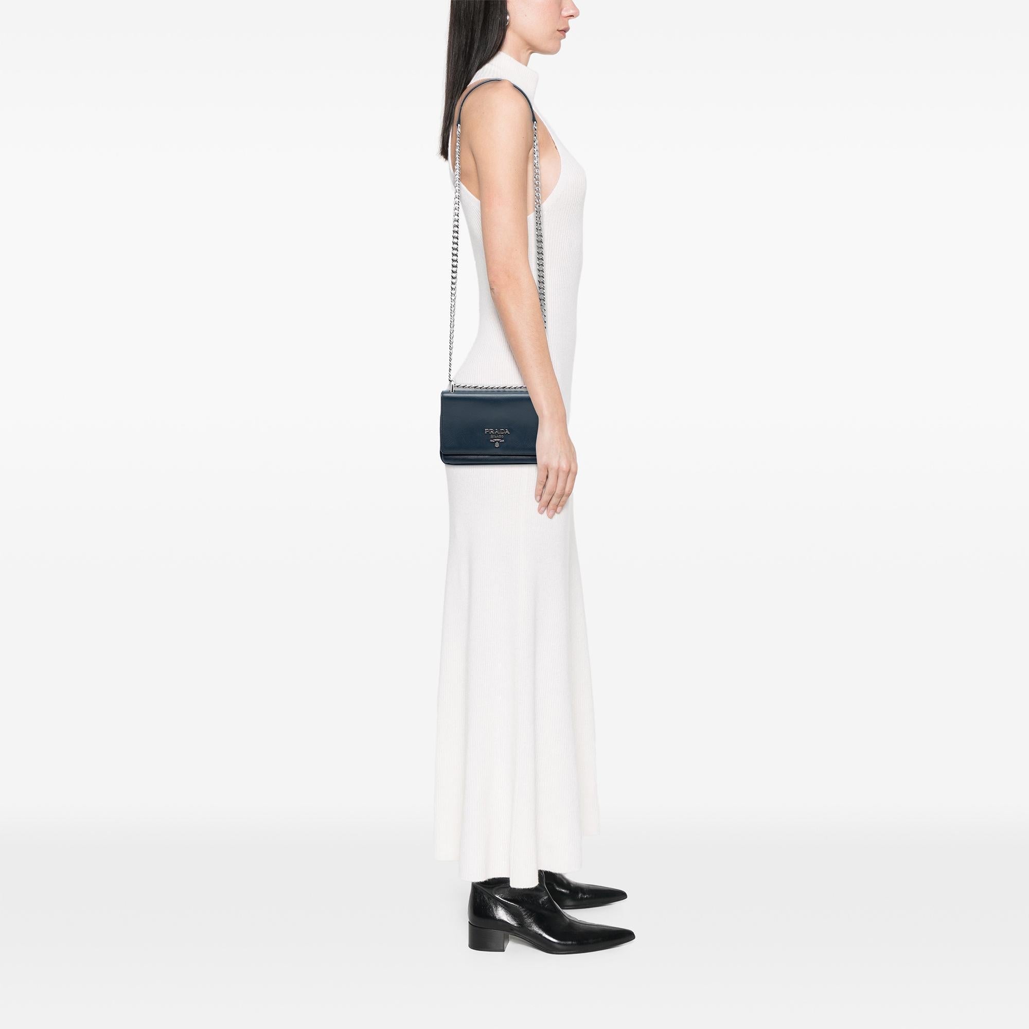 Prada Saffiano and City Calf Chain Crossbody