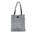 Prada Satin Crystal Embellished Chain Flat Tote