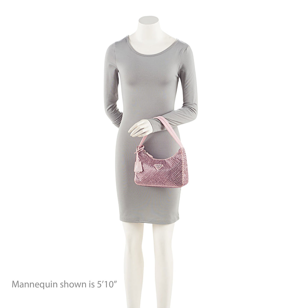 Prada Satin Crystal Re-Edition 2000 Mini Bag