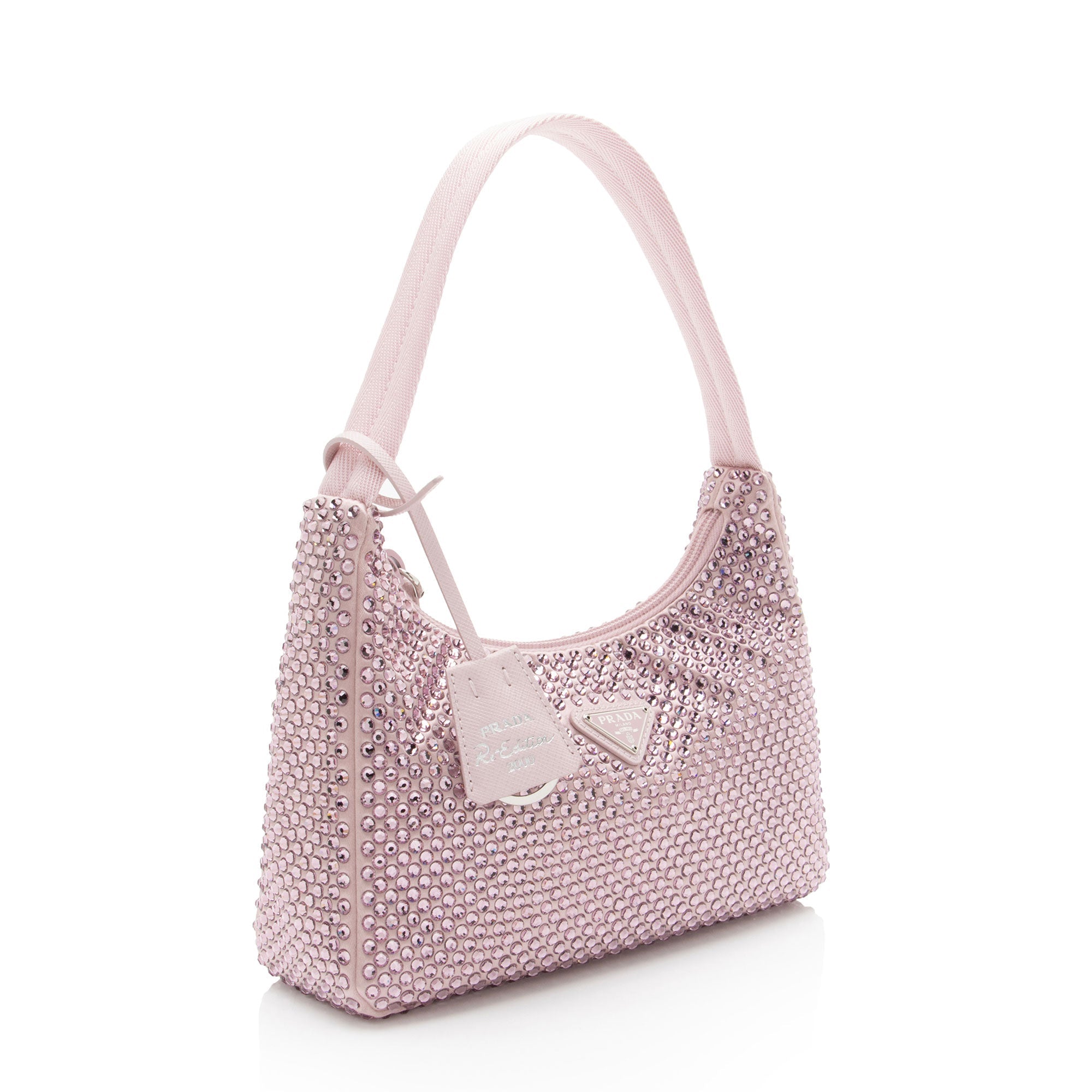 Prada Satin Crystal Re-Edition 2000 Mini Bag
