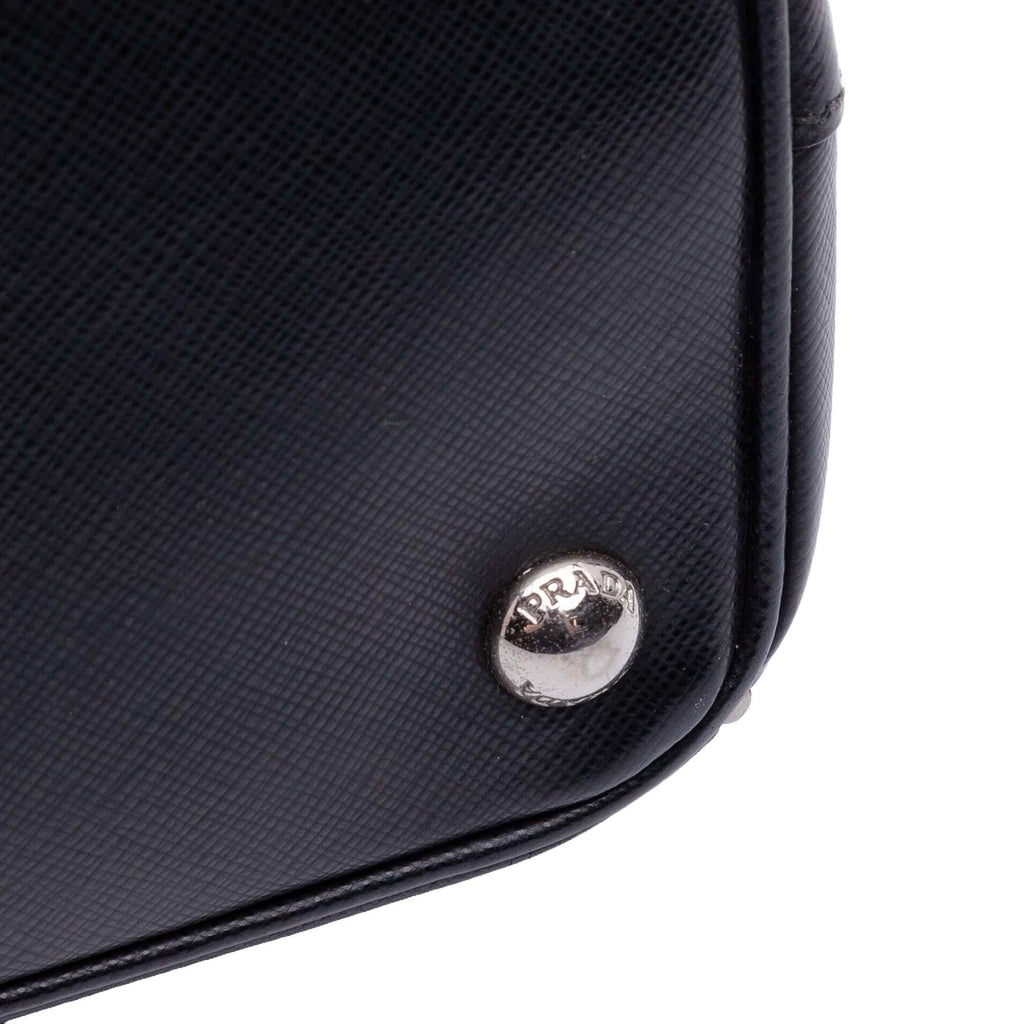 Prada Small Bicolor Saffiano Lux Galleria Double Zip Satchel