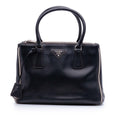 Prada Small Bicolor Saffiano Lux Galleria Double Zip Satchel