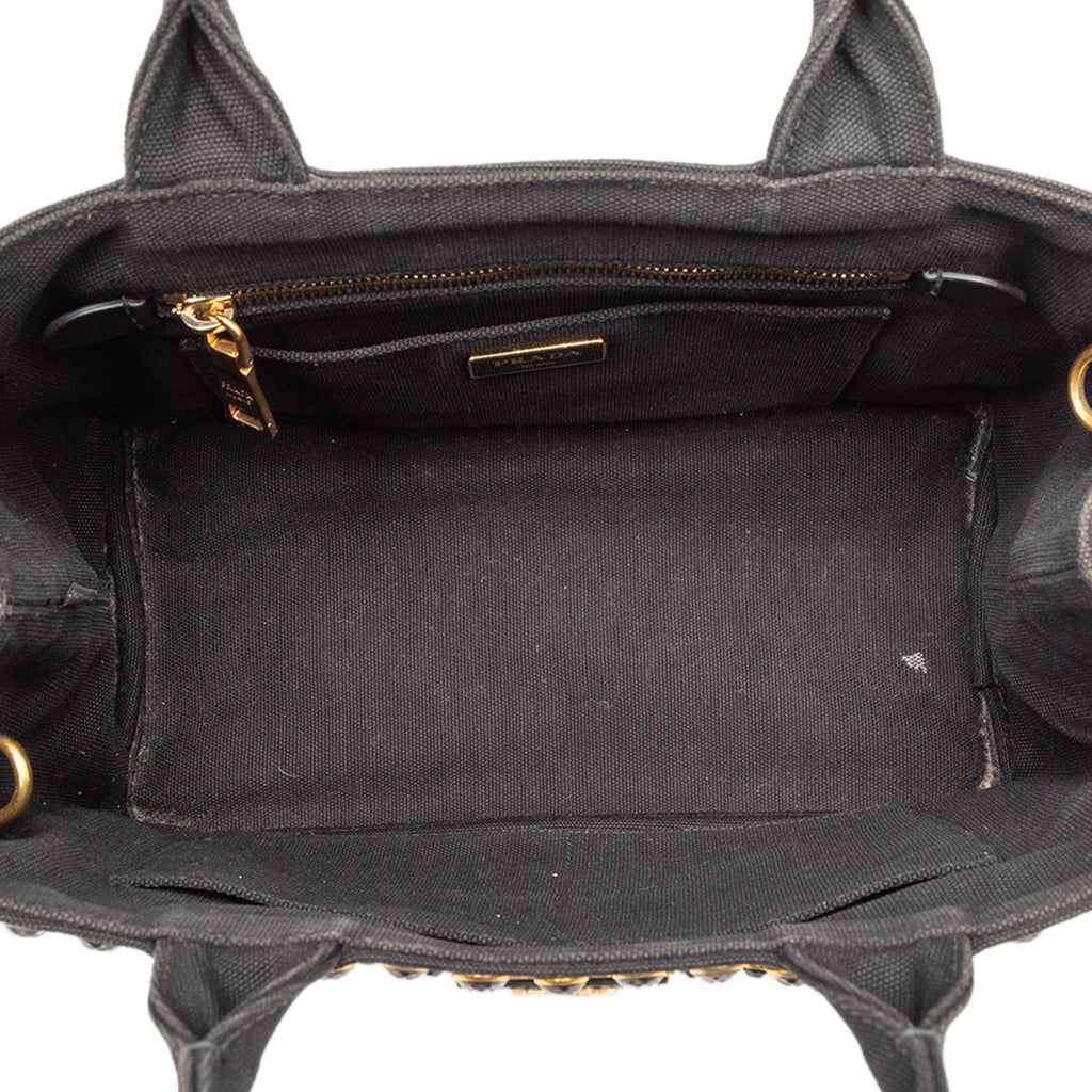 Prada Small Canvas Canapa Bijoux Satchel