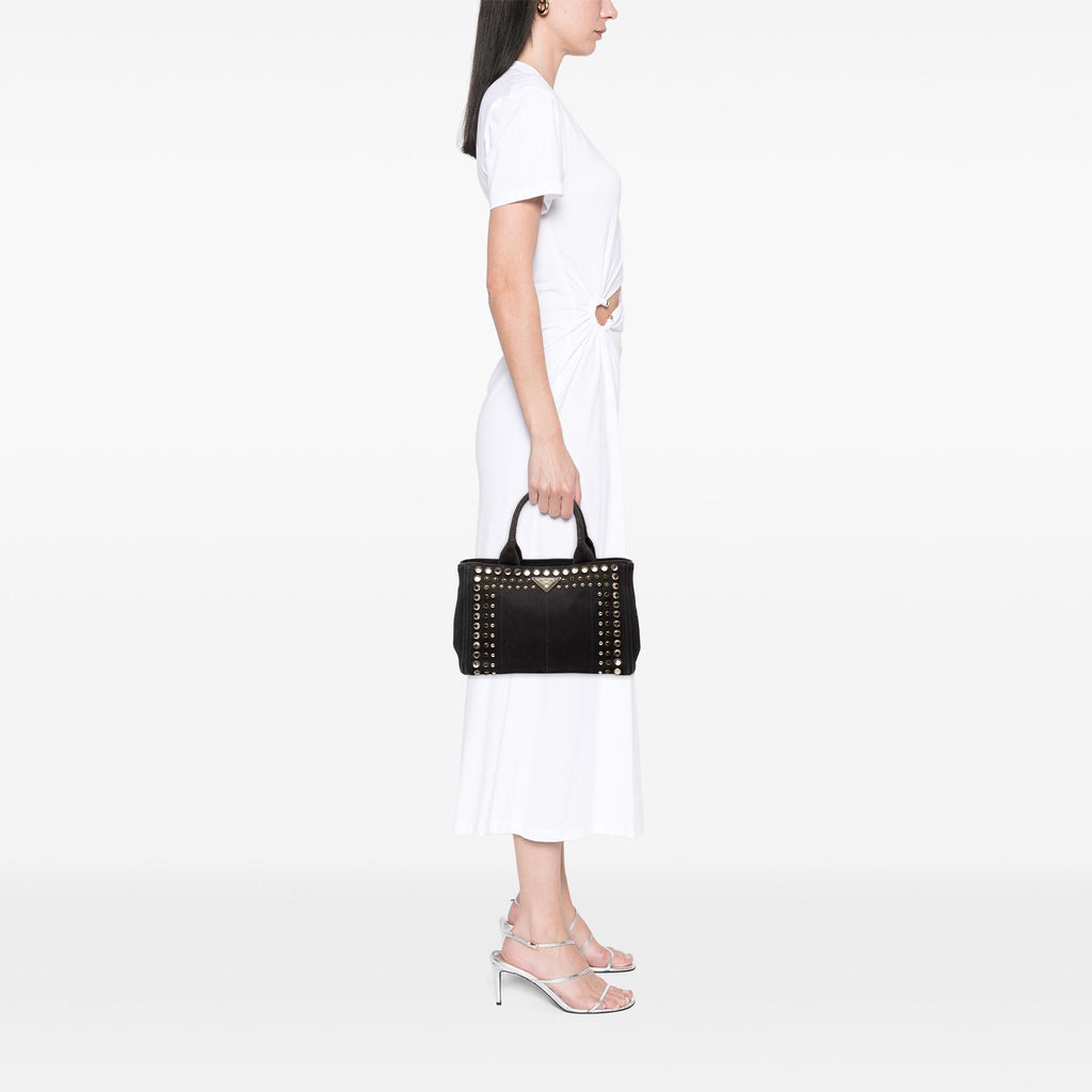 Prada Small Canvas Canapa Bijoux Satchel
