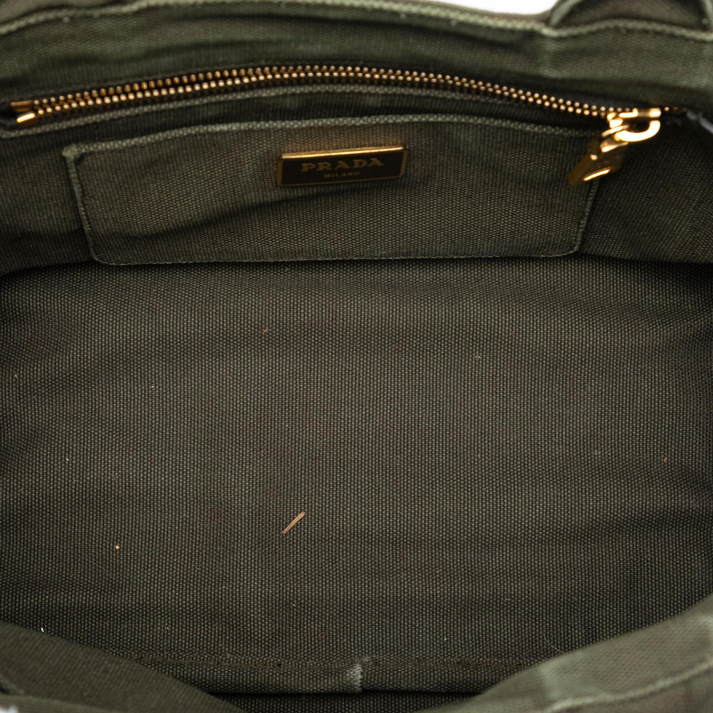 Prada Small Canvas Canapa Bijoux Satchel