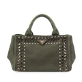 Prada Small Canvas Canapa Bijoux Satchel