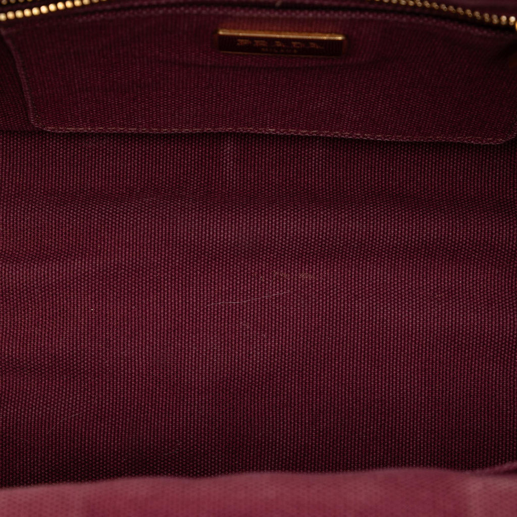 Prada Small Canvas Canapa Bijoux Satchel