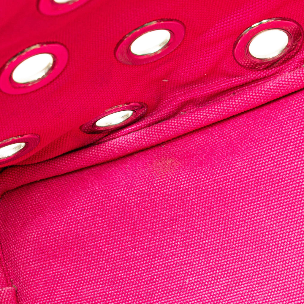 Prada Small Canvas Canapa Grommet Satchel