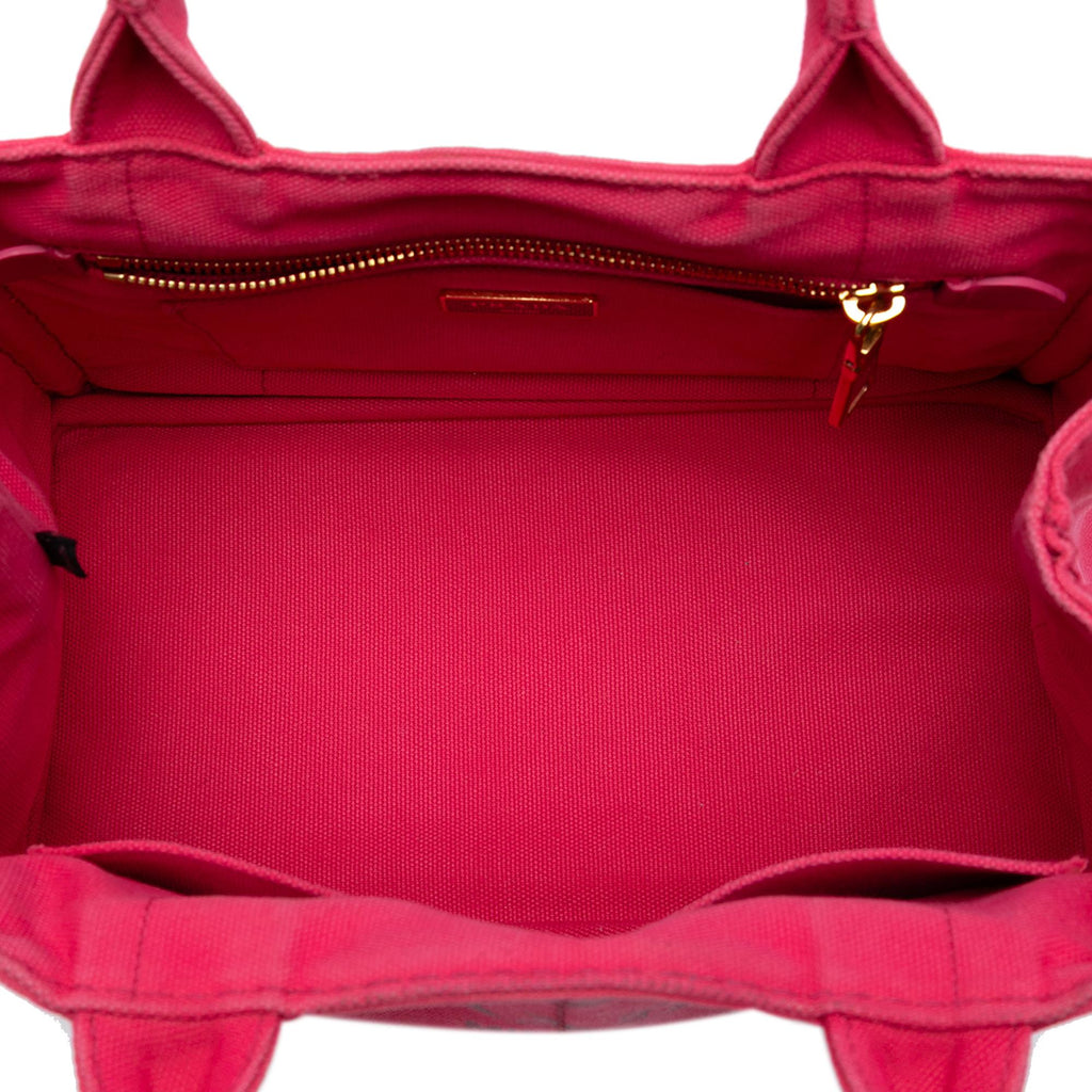 Prada Small Canvas Canapa Logo Satchel