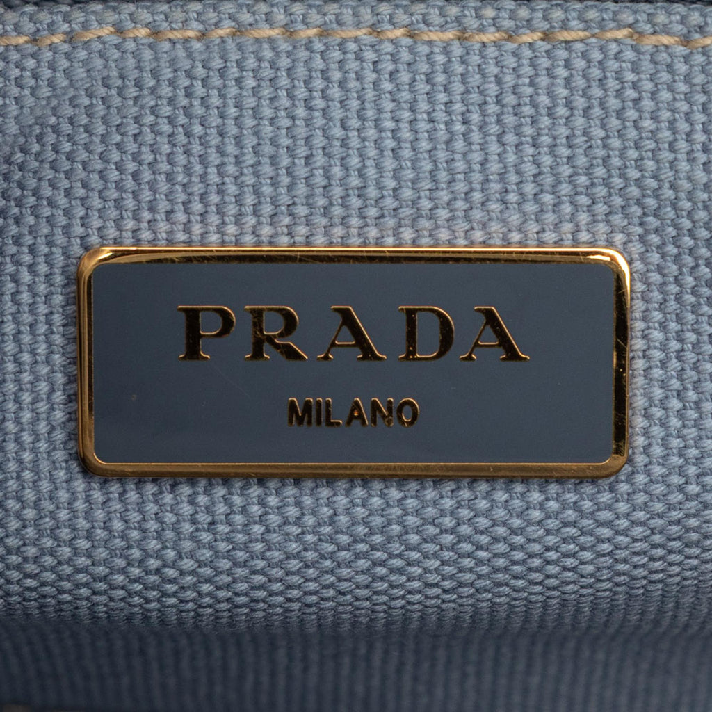 Prada Small Canvas Canapa Logo Satchel