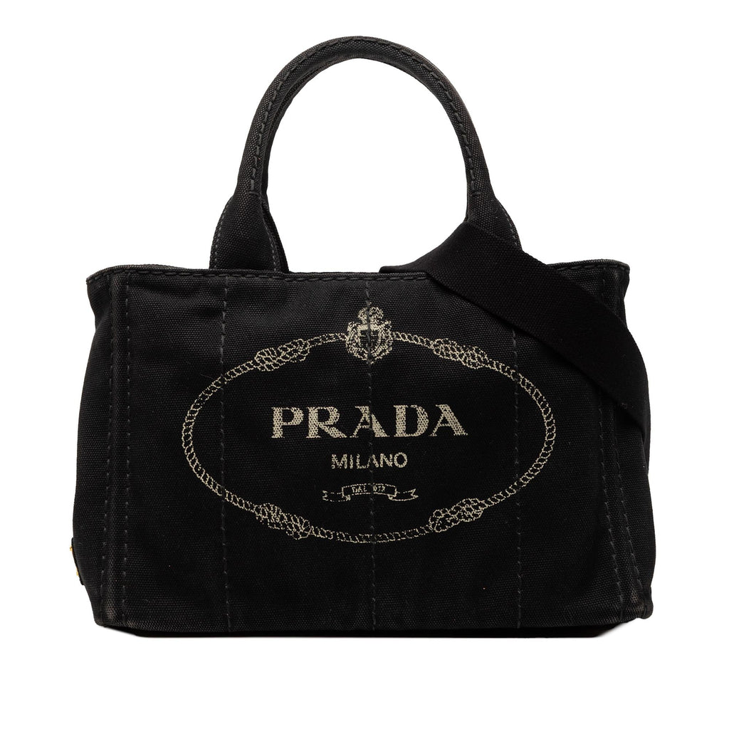 Prada Small Canvas Canapa Logo Satchel