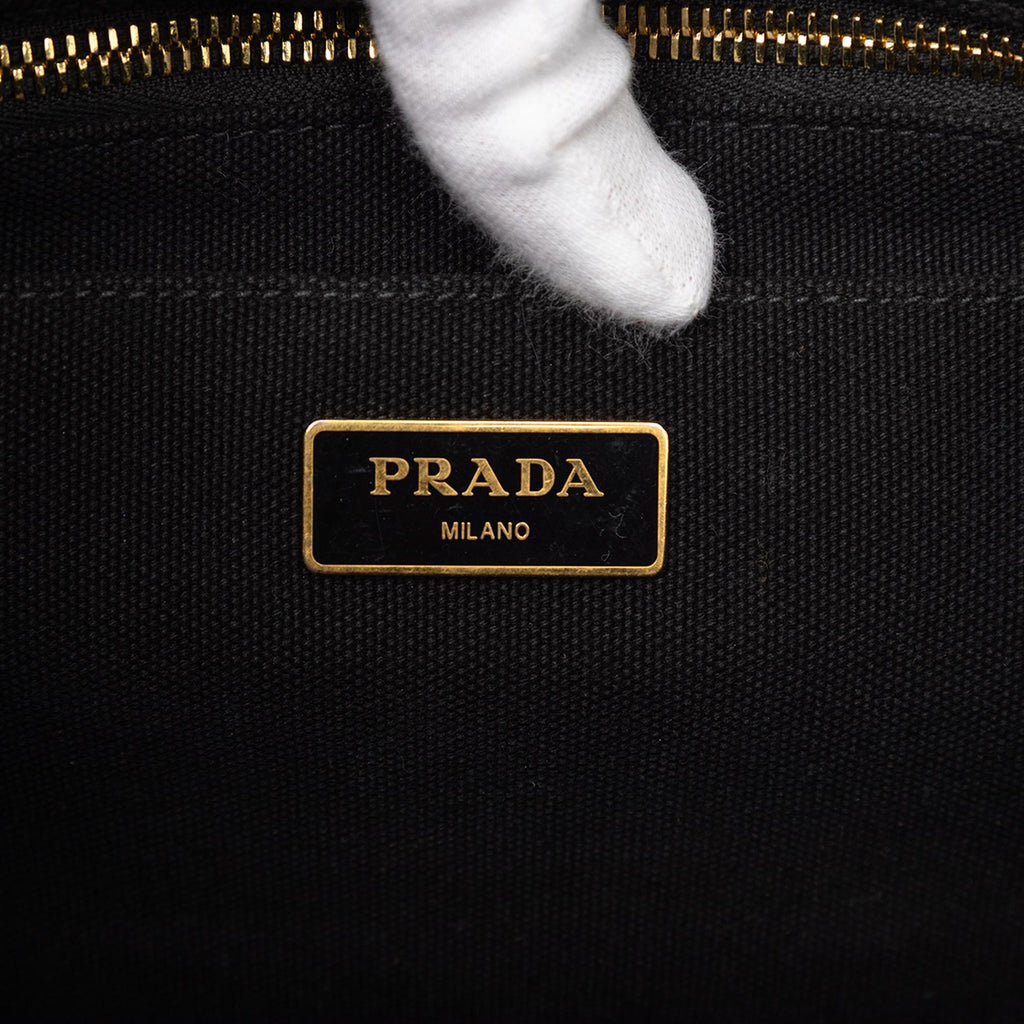 Prada Small Canvas Canapa Logo Satchel