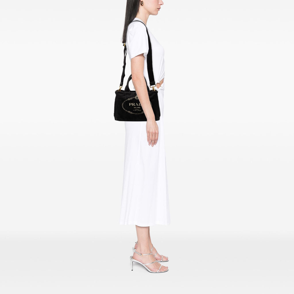 Prada Small Canvas Canapa Logo Satchel