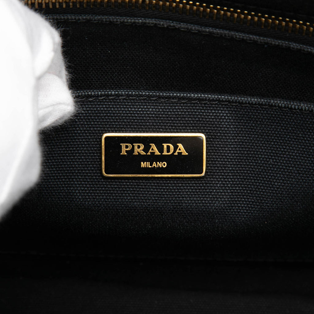 Prada Small Canvas Canapa Logo Satchel