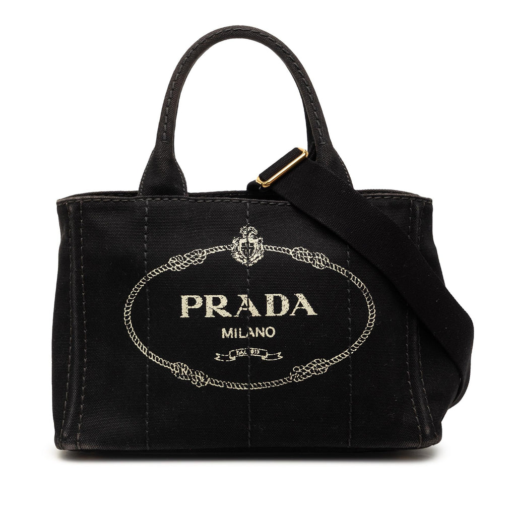 Prada Small Canvas Canapa Logo Satchel
