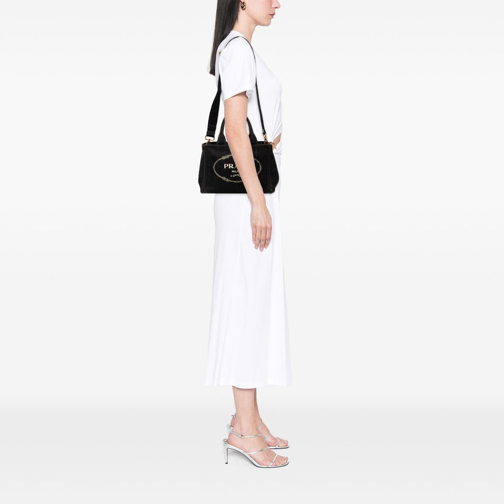 Prada Small Canvas Canapa Logo Satchel