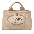 Prada Small Canvas Canapa Logo Tote