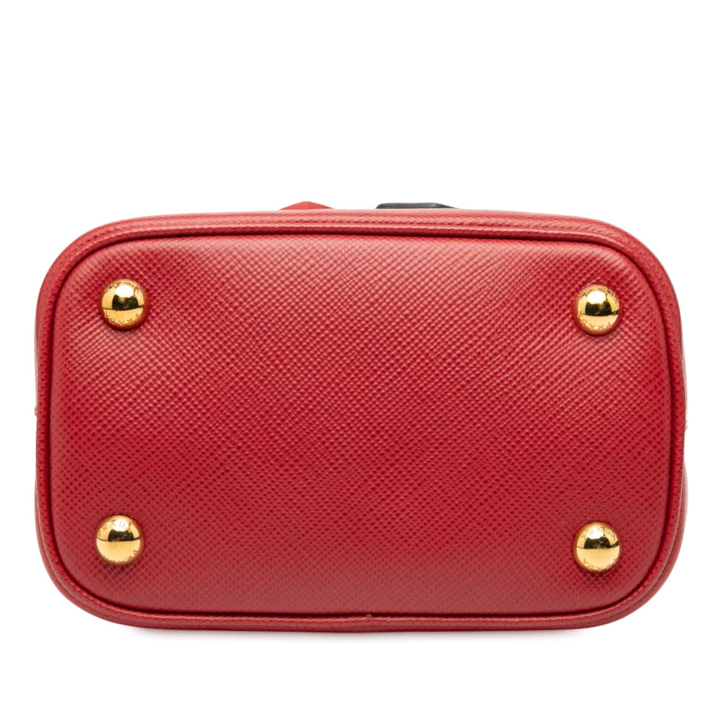 Prada Small Embellished Saffiano Cuir Panier Satchel
