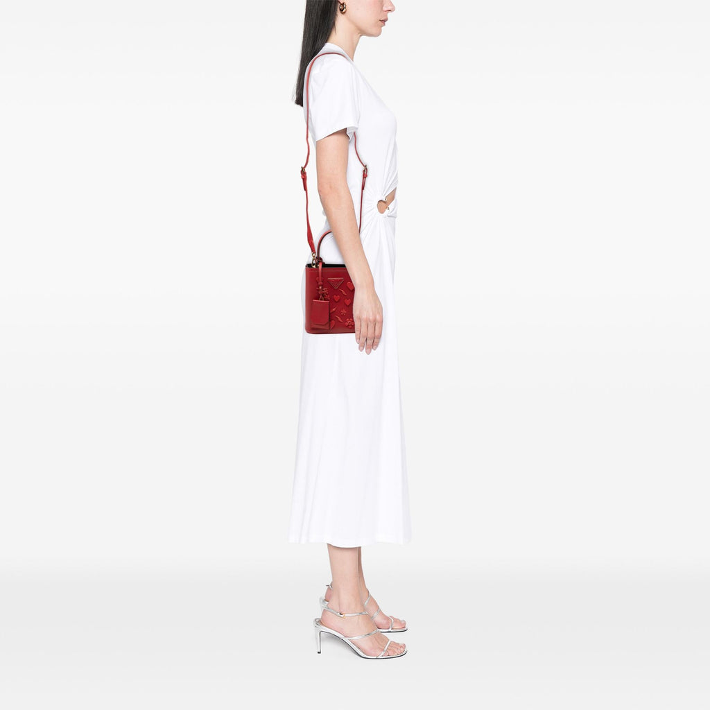 Prada Small Embellished Saffiano Cuir Panier Satchel
