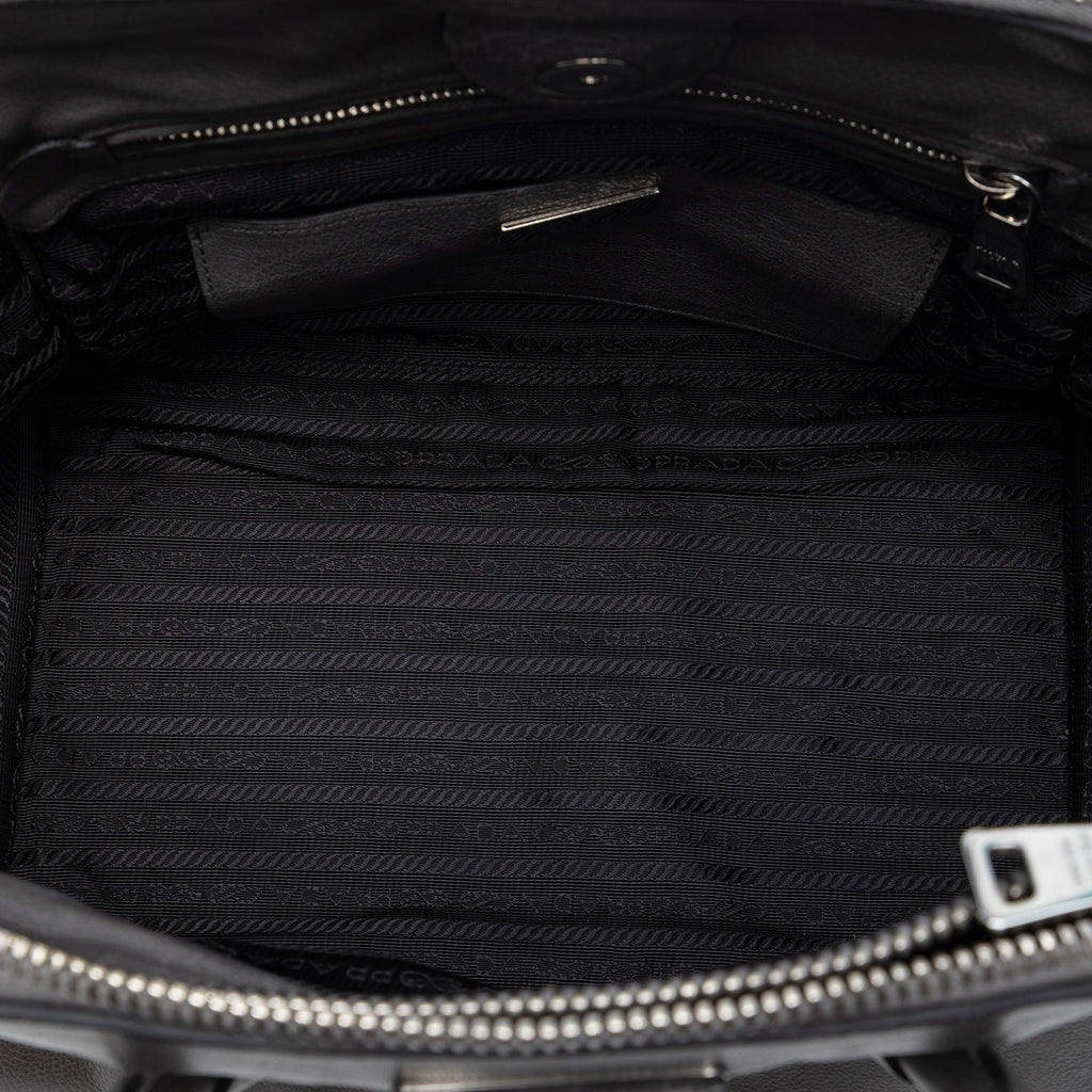 Prada Small Glace Calf Twin Pocket Satchel