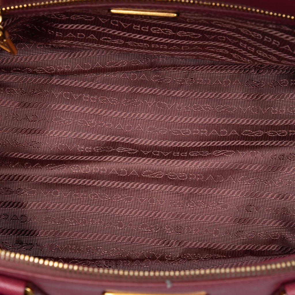 Prada Small Saffiano Lux Galleria Double Zip Satchel