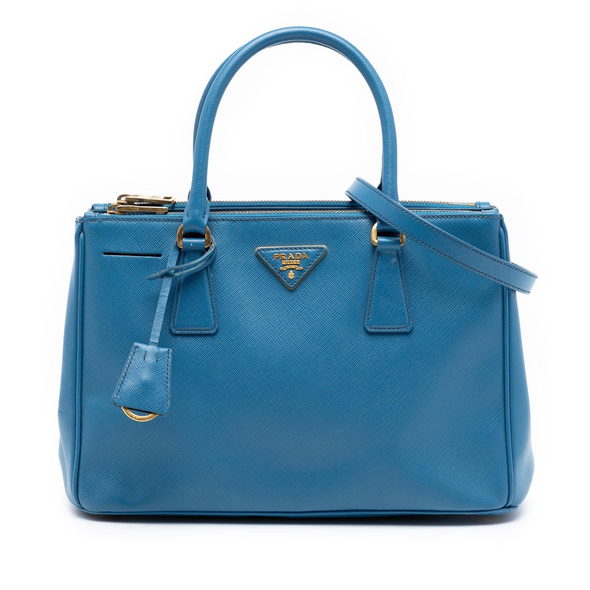 Prada Small Saffiano Lux Galleria Double Zip Satchel